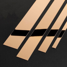 65.6ft Flexible Metallic Wall Molding Trim Self-Adhesive Glossy Rose Gold Decorative Edge for Walls Ceilings Cabinets Tiles