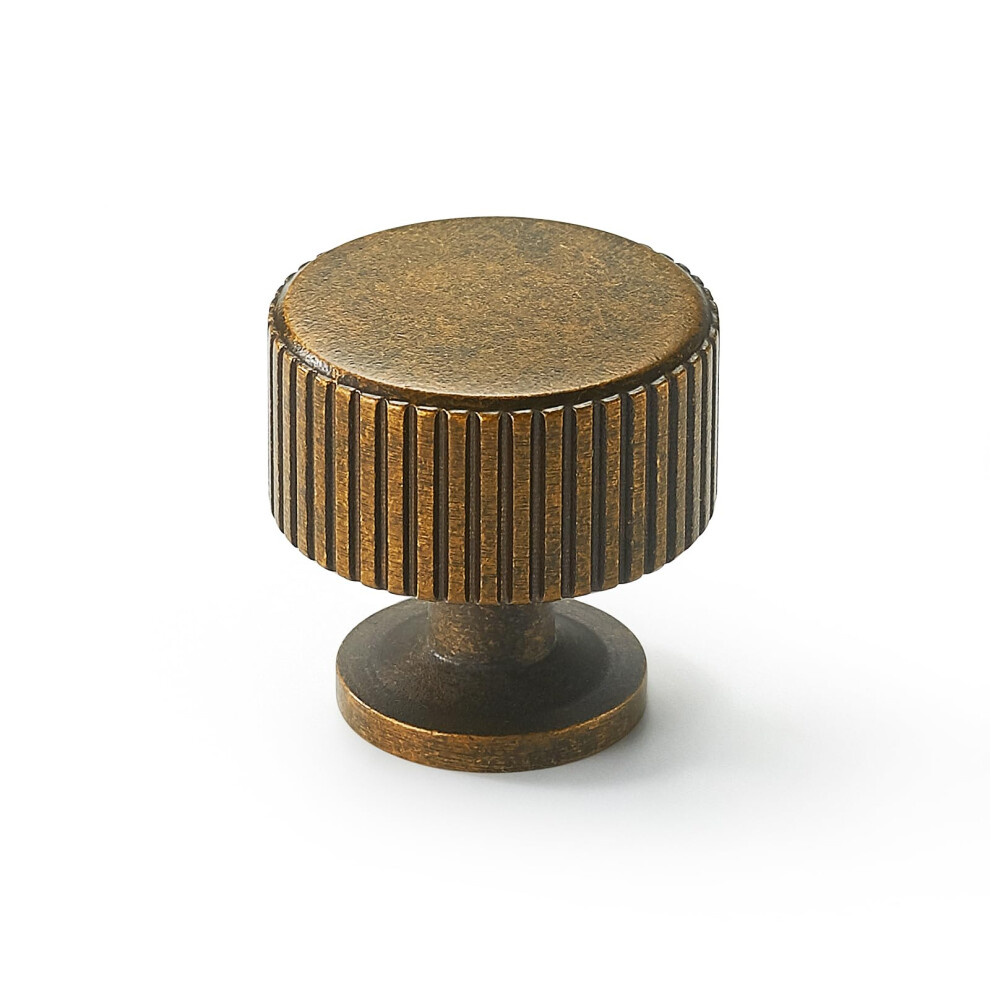 Solid Brass Drawer Cabinet Knobs Antique Brass Hardware For Dresser Kitchen Bedroom Bathroom 1.5 Inch 6038364515568