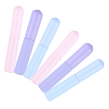 Lip Brush Set 6pcs Silicone Applicators for Lipstick Gloss and Balm Retractable Beauty Tools Makeup Brush Wands