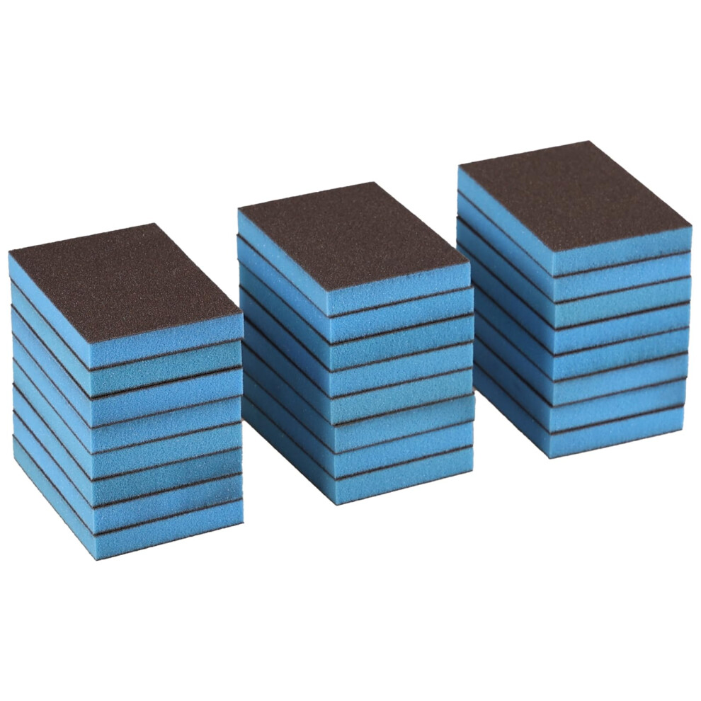 32 Packs 220 Grit Washable Sanding Sponge Blocks 3.89 X 2.67 Inches Reusable Sandpaper For Fine Finishing 6038364516404