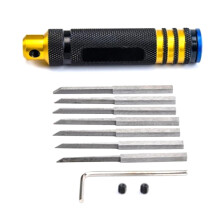 Model Chisels Scriber Resin Cutting Tool Set with 0.1 to 2.0mm Sizes for Precision Scraping and Carving
