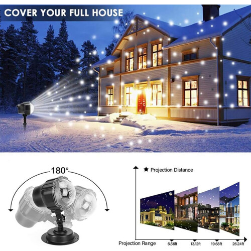Christmas Snowfall Projector Lights Waterproof LED for Outdoor Use with RF Remote Timer High Brightness Wide Coverage Decor 1
