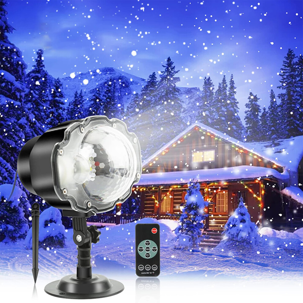 Christmas Snowfall Projector Lights Waterproof LED for Outdoor Use with RF Remote Timer High Brightness Wide Coverage Decor