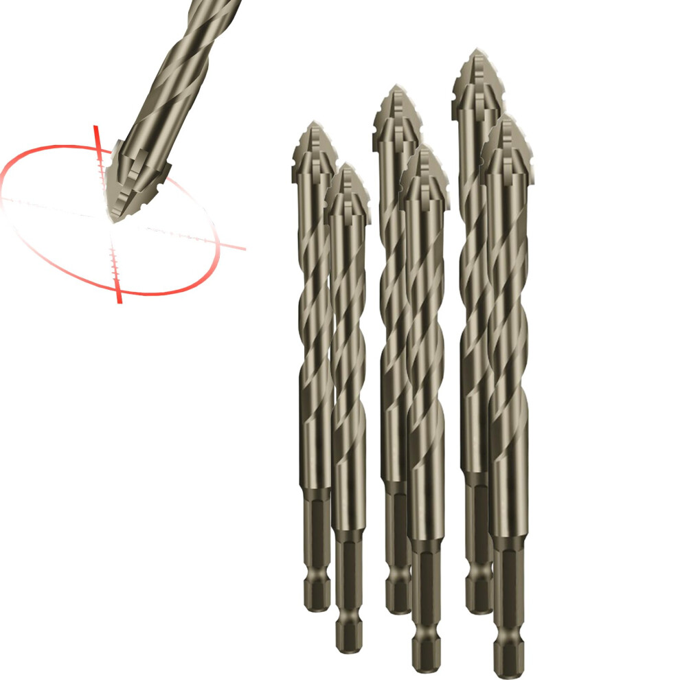 Four-Flute Sawtooth Eccentric Drill Bit Set - 6/8/10Mm 4 Flute Serrated Drill And Tap Bits For Efficient Drilling 6447073890819
