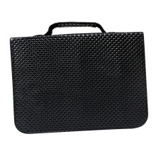 PU Leather Hair Scissor Holder Pouch Case for Hairdressers Salon 24 Pocket Tool Organizer Bag Black Color Durable Design