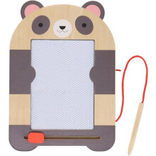 Pizarra mágica - Panda - De madera - Bolígrafo magnético - Bordes redondeados - 3 años y más