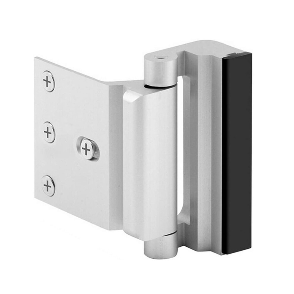 Home Security Door Reinforcement Lock Night Lock 800 Lbs Capacity For Inward Swinging Doors With 4 Screws 6447073891083