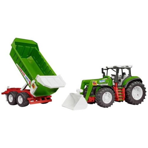 Bruder Bruder 1:16 ROADMAX Tractor with frontloader + tipping trailer – Construction Loader Model 2