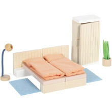 Mobilia casa delle bambole - Small foot company - Camera da letto - 2 letti - Armadio - Accessori inclusi