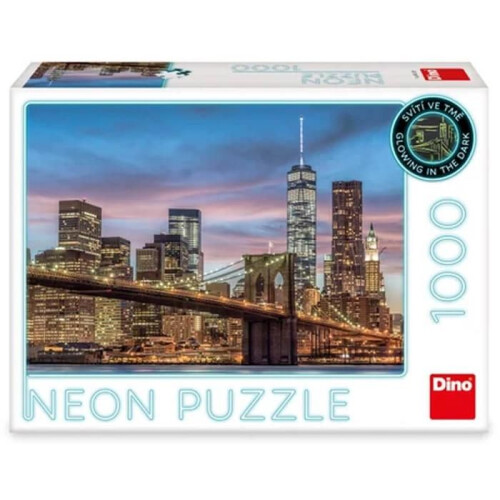 Dino Bikes Rompecabezas de 1000 piezas Neón: Nueva York 2