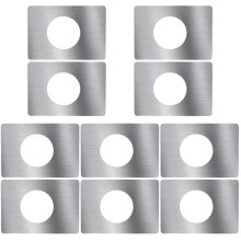 Stainless Steel Door Strike Reinforcement Kit 8 Pcs Knob Deadbolt Replacement Plate Accessory Silver Color