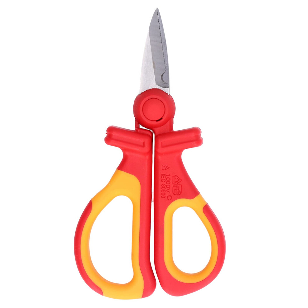 Insulated Scissors, Stainless Steel Electrician Shears With Integral Insulation For Safe Instrument Installation 6947110401027
