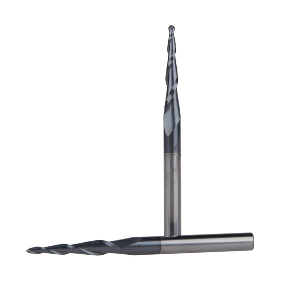 Solid Carbide 6Mm Ball Nose Tapered End Mills 5Pcs R1.0 D6 30.5 75L 2F Cnc Router Bits For Wood Metal Milling 6447073891595