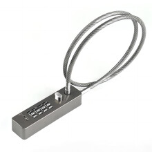 Cable Locks with Combination, 23.6 Inch Steel Cable Rope, 4-Digit Resettable Code Lock for Bikes, Lockers, and Fences, Gun Grey