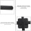 1Set High Torque Black Clock Movement Replacement with Long Shaft 7