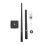 1Set High Torque Black Clock Movement Replacement with Long Shaft 1