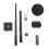 1Set High Torque Black Clock Movement Replacement with Long Shaft 4