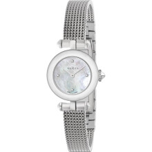 Gucci YA141512 damesur med perlemorsskive og diamantmarkører