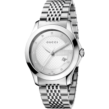 Gucci YA126404 G-Timeless sølvfarvet urskive herreur