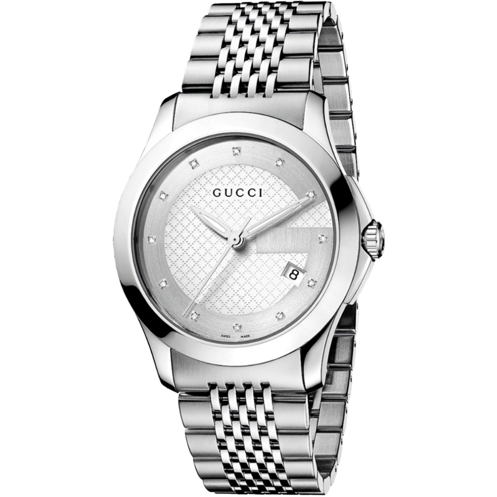 Gucci Ya126404 G-Timeless Dial Men's Watch Silver