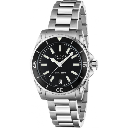 GUCCI Gucci YA136403 Dive sort urskive damesur