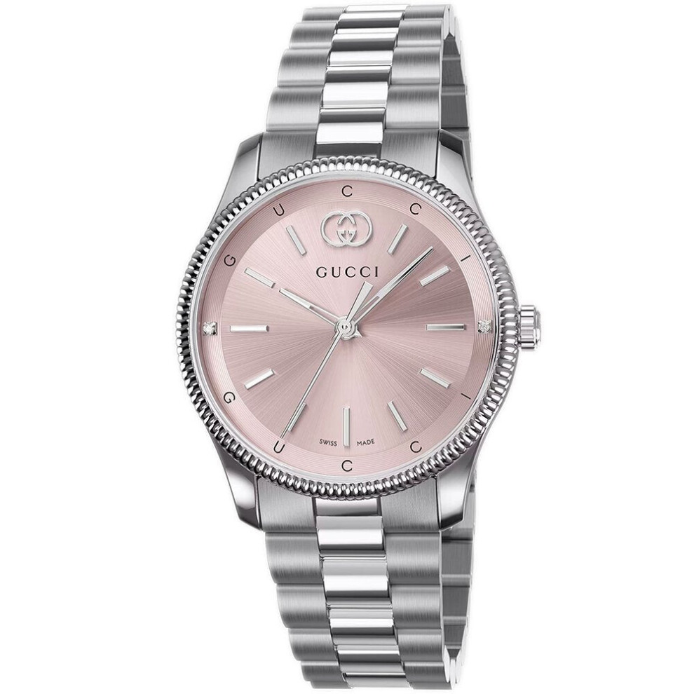 Gucci Ya1265061 G-Timeless Dial Ladies Watch Pink