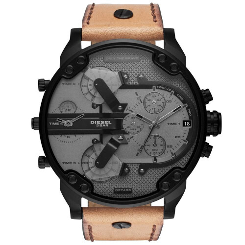 Diesel Diesel DZ7406 Mr. Daddy 2.0 kronograf brunt läder herrklocka