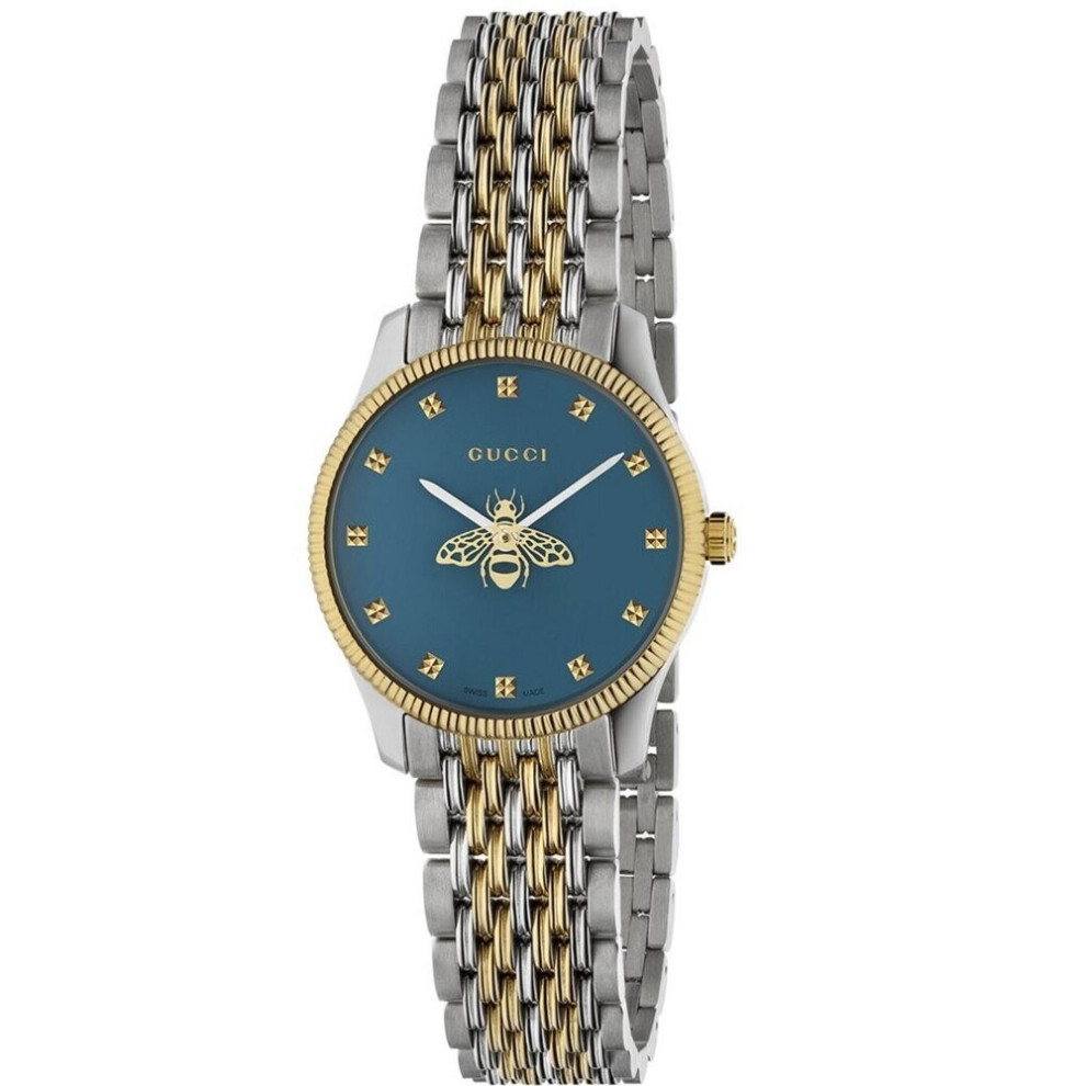 Gucci Ya1265029 G-Timeless Two-Tone Ladies Watch Blue
