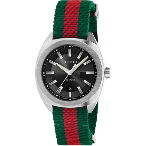 GUCCI Ανδρικό ρολόι Gucci YA142305 GG2570 Black Canvas 41mm