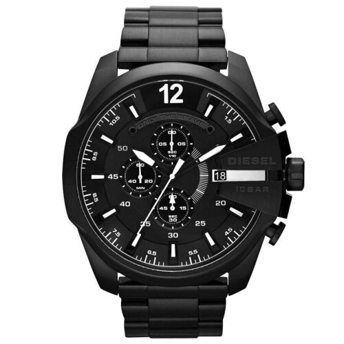 Diesel Diesel DZ4283 Mega Chief Chronograph Sort urskive herreur