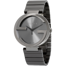 Gucci YA133210 Interlocking grå urskive herreur