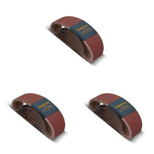 4 x 36 Inch Sanding Belts Assortment, 80 120 240 Grit Aluminum Oxide for Belt and Disc Sanders, 10 Pack