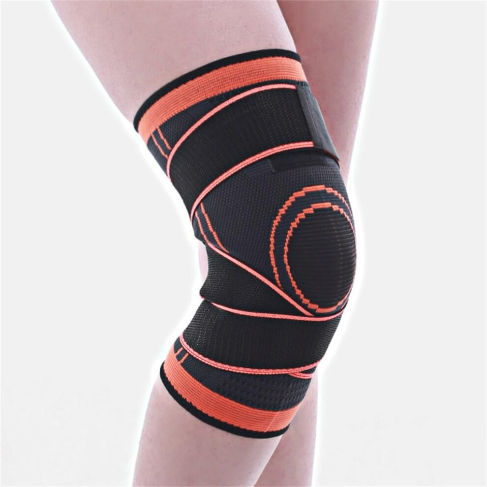 Knitted Sports Knee Brace Compression for Running, Basketball, Cycling - Breathable Wrap Design, Adjustable Size