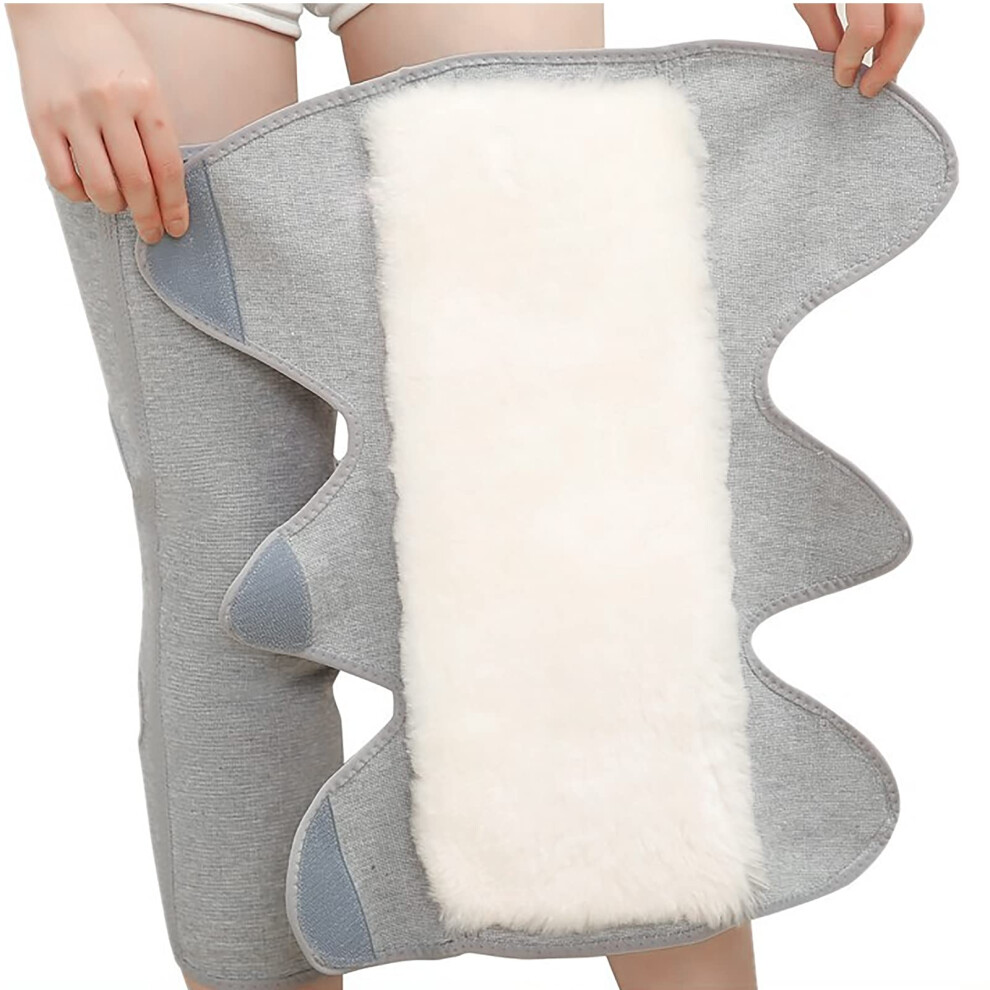 Winter Warm Knee Pads Adjustable Thermal Wool Leg Warmers for Elderly Cycling Thickened Knee Brace Sleeve