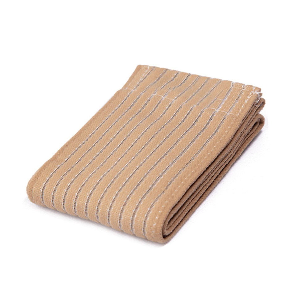 Beige Elastic Sports Bandage Adjustable Compression Knee Brace For Calf Thigh Fitness Running Exercise 280Cm 110Inch