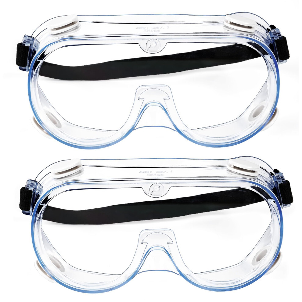 Safety Goggles Ansi Z87.1, Anti-Fog Clear Lab Goggles For Chemistry Protection, Adjustable Fit, Scratch-Resistant Lens 6947110402536