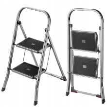 KADAX Leiter 2 Stufen 150 kg Stufenweise Home Stahl klappbar
