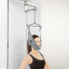 (Type B) Hanging Neck Traction Apparatus Kit Adjustable Cervical Traction Device Chiropractic Neck Correction Stretcher Head Massager
