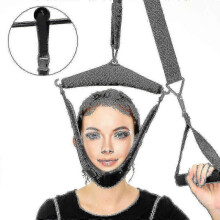 (Type C) Hanging Neck Traction Apparatus Kit Adjustable Cervical Traction Device Chiropractic Neck Correction Stretcher Head Massager