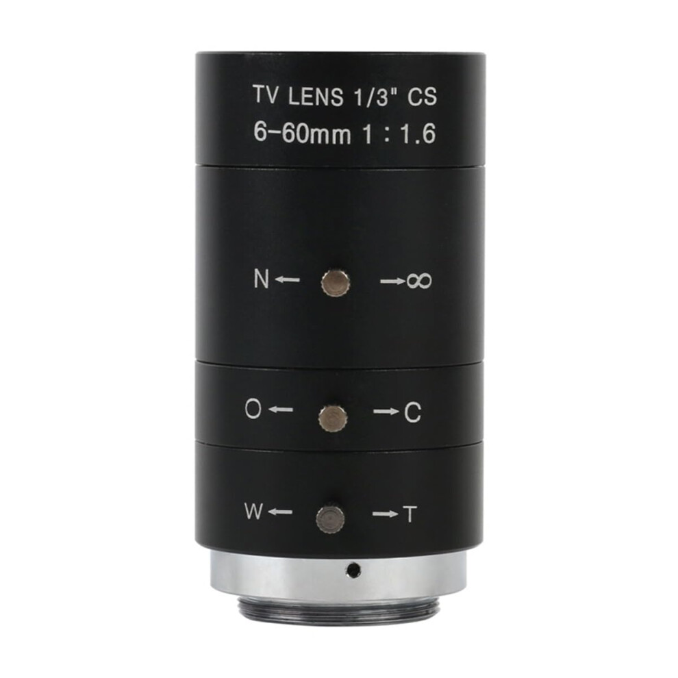 Microscope Kit 6-60Mm Cs Mount F1.6 Manual Zoom Varifocal Lens 1/3 Inch Size Cctv Camera Adapter 6038364520210