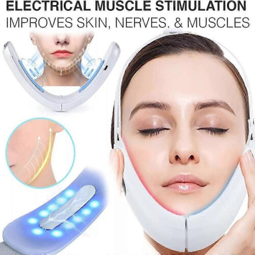 (pink) V Face Beauty Device, Double Chin Reduce Face Massager 1