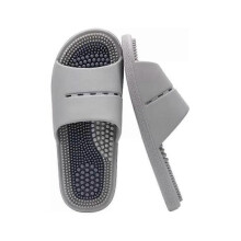 (39 to 40, grey) Massage Slippers for Men Women, Acupressure Reflexology Massage Slippers Sandals