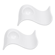 2Pcs Ceramic Egg Cups White Wave Design Egg Holders for Home