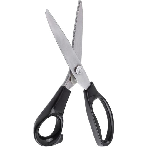 Decorative Pinking Shears for Fabric - 5mm Round and Triangular Edge Scissors for Clean Fabric Edging 2
