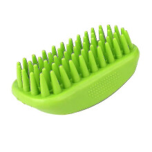 Pet Brush Suitable for Bath Hair Removal And Massage 3 Pieces Green