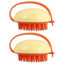 2pcs bath brush massage scrubber shower body brush silicone cleaning scrubber