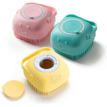 Silicone Body Brush Shower Scrubber with Shower Gel Dispenser Function,soft Silicone Bath Massage Body Brush,shower Loofah Brush (3pcs)