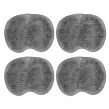 4pcs Shower Back Foot Scrubber Mat with Suction Cups Bath Foot Massage Back Scrubber Anti Slip Clean