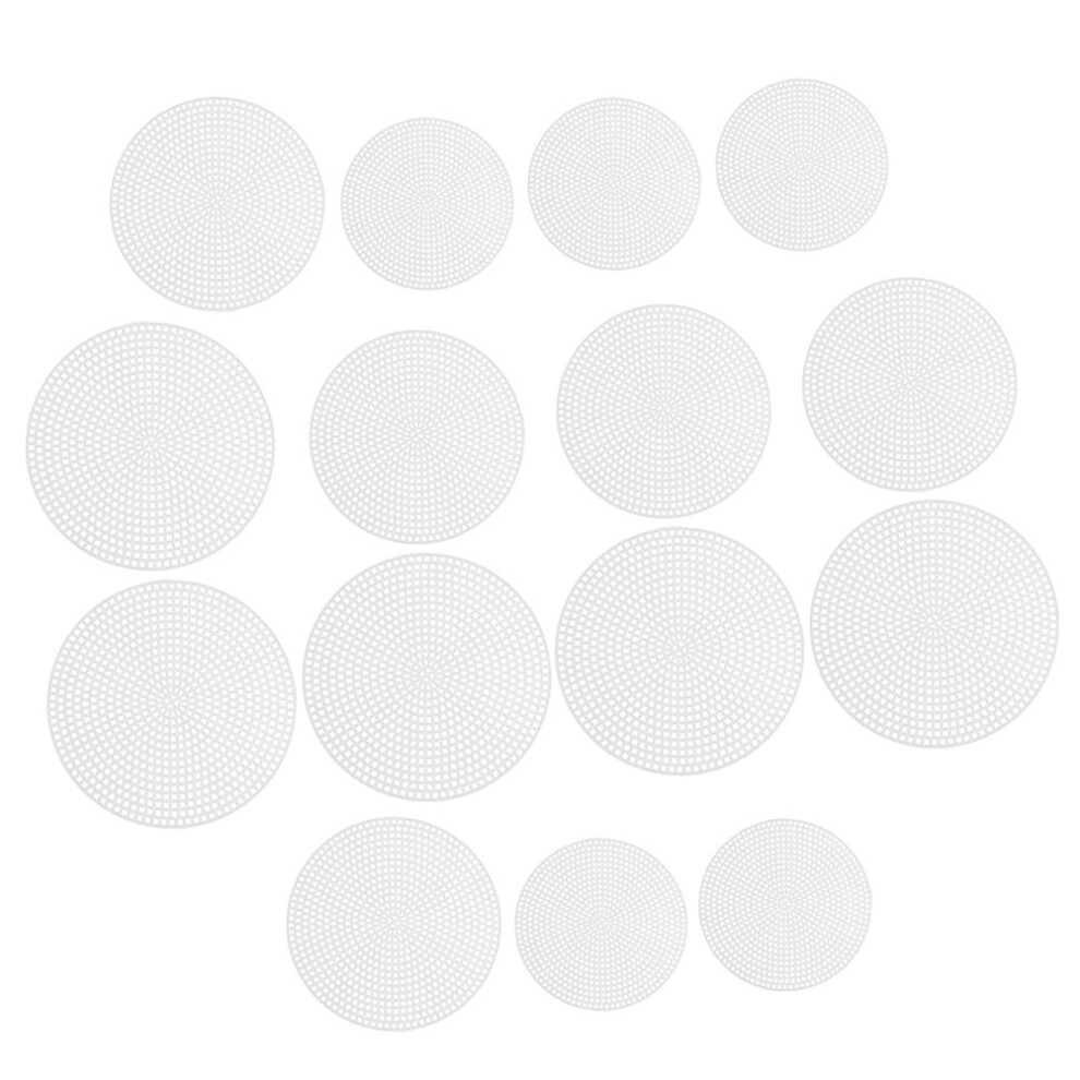15 Stuks Rond Plastic Gaas Naaldstuk Wit Om Te-image