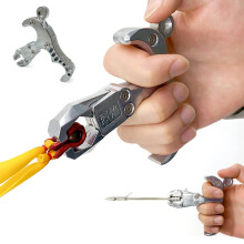 Stainless Steel Handheld Slingshot Release Device with Grip for Fishing, Dart Shooting, and DIY Catapult Accessories